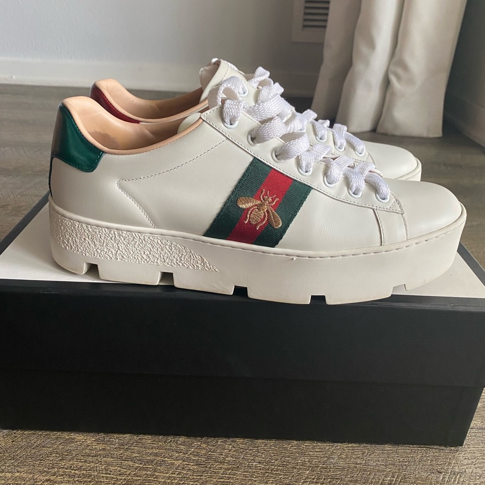 Gucci Women’s Ace embroidered platform sneaker